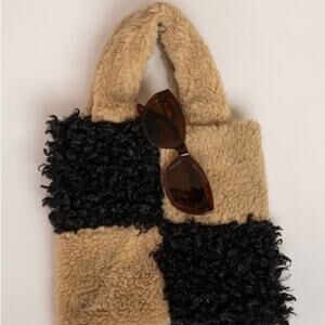 Whimsy + Row - Faux Fur Two-Tone Mini Tote Bag - NWT